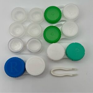 Assorted Contact Lens Case with Plastic Tweezers